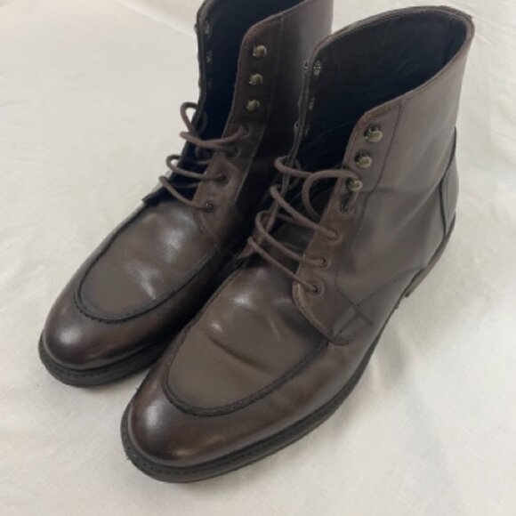 To Boot New York Adam Derrick Leather Lace-Up Boots – Made in Italy – Size 12 - Picture 3 of 8